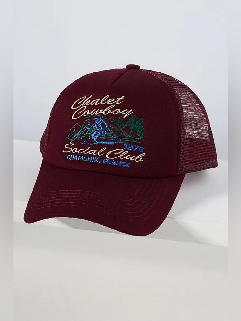 WEST Trucker Hat - Maroon Chalet Cowboy
